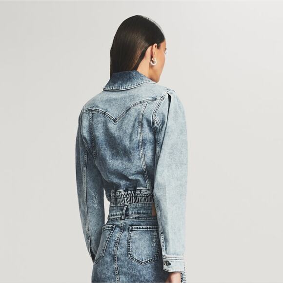 Retrofete Destiny blue denim jacket size large - Picture 2 of 10